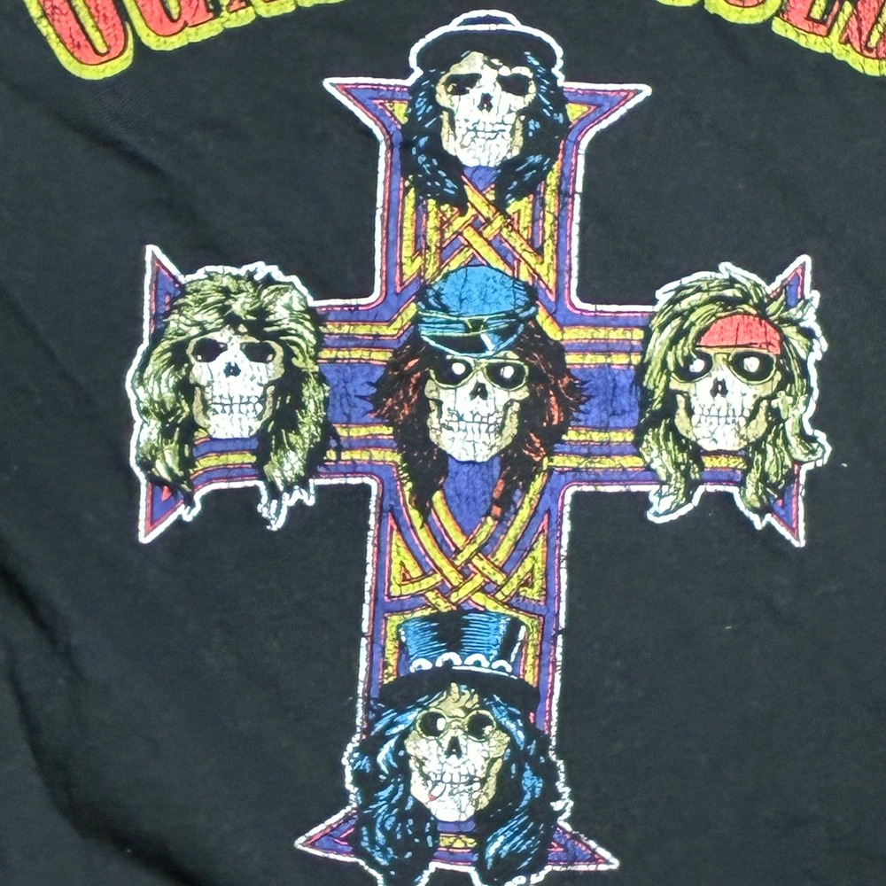 Guns N' Roses Appetite for Destruction T-Shirt Men's M Black Skull Cross Tee - Picture 4 of 7